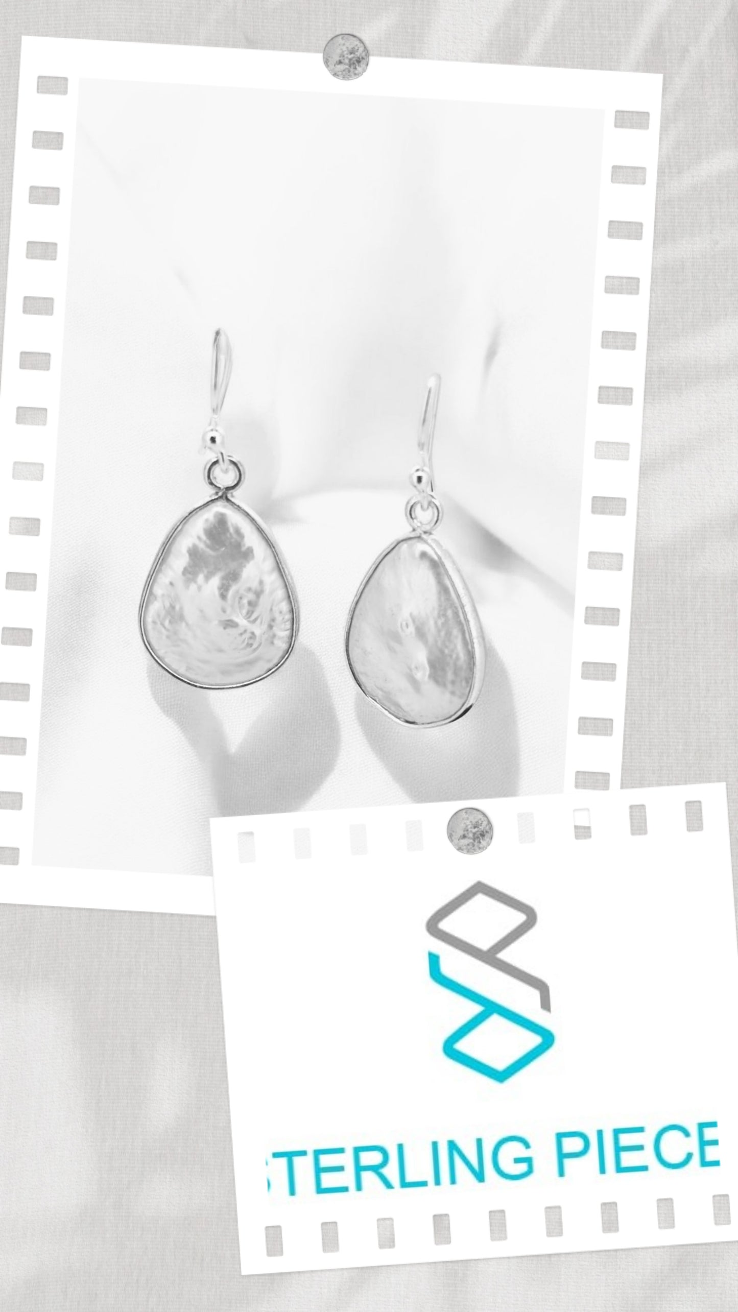 Graceful Unique Teardrop Baroque Pearl Earrings – Sterling Silver Hooks
